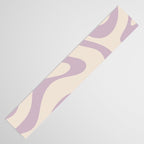 Modern Retro Liquid Swirl Abstract Pattern Square in Light Lavender Cream  Table Runner Gallery Image 3