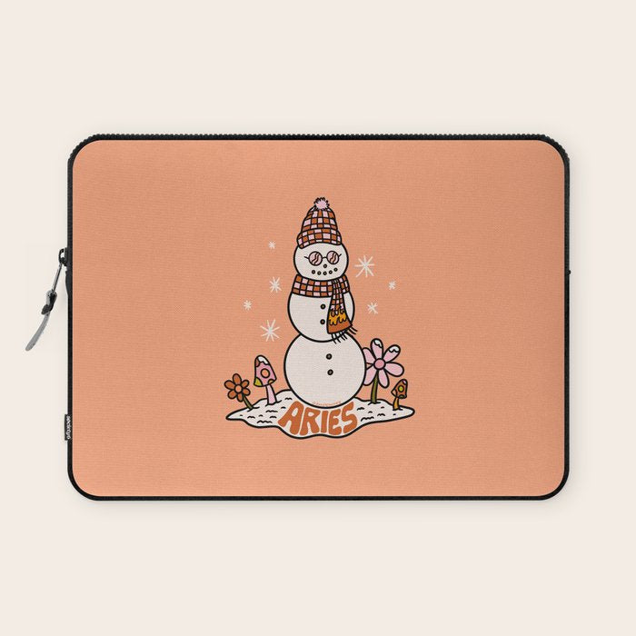 Aries Snowman Laptop Sleeve Gallery Image 1