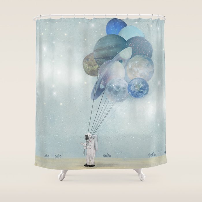 Space Walk Shower Curtain Gallery Image 1