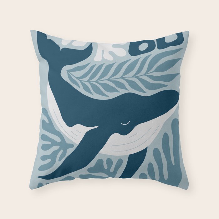 Whale Kingdom Throw Pillow Gallery Image 6