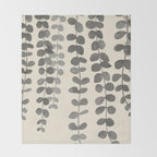 Minimal Abstract Leaves 19 Throw Blanket Gallery Image 2