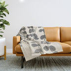 Minimal Abstract Leaves 19 Throw Blanket Gallery Image 1