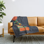 Book stack with a ball Throw Blanket Gallery Image 1