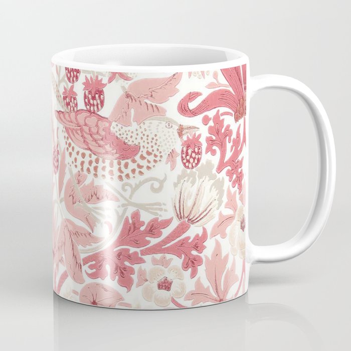William Morris Strawberry Thief Madder Coffee Mug Gallery Image 1