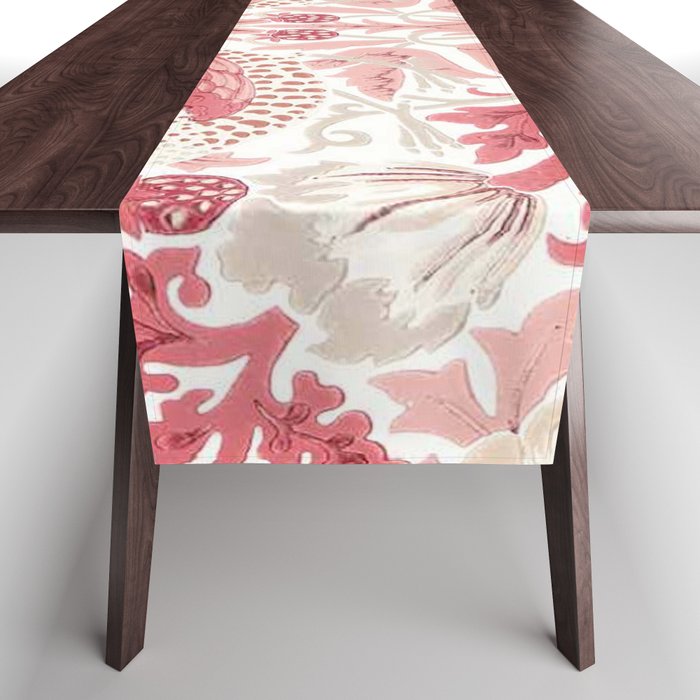 William Morris Strawberry Thief Madder Table Runner Gallery Image 1