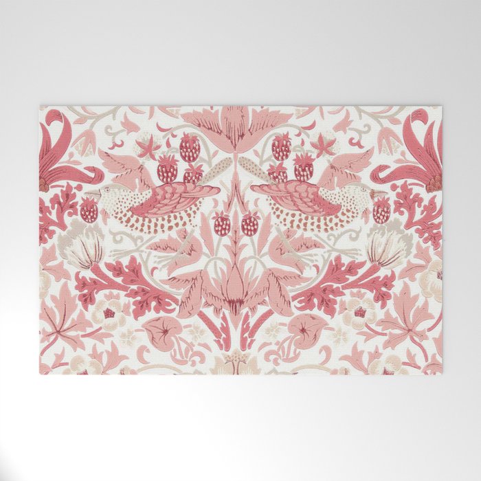 William Morris Strawberry Thief Madder Welcome Mat Gallery Image 1