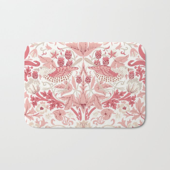 William Morris Strawberry Thief Madder Bath Mat Gallery Image 1