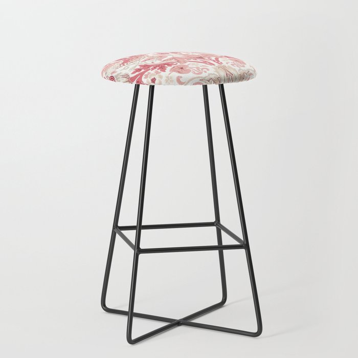 William Morris Strawberry Thief Madder Stool Gallery Image 1