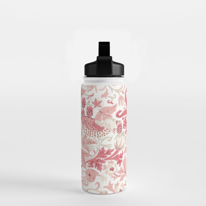 William Morris Strawberry Thief Madder Water Bottle Gallery Image 2