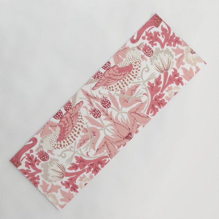 William Morris Strawberry Thief Madder Yoga Mat Gallery Image 1
