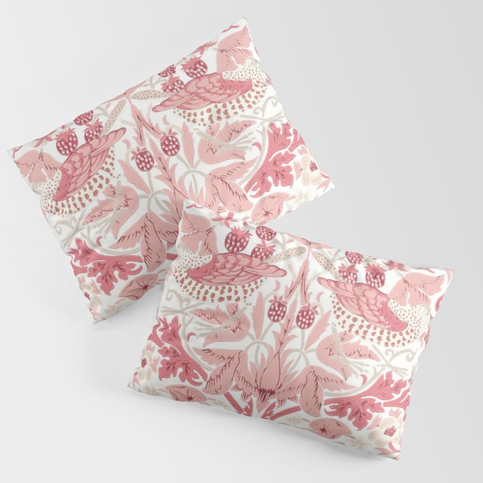 William Morris Strawberry Thief Madder Pillow Sham Gallery Image 3