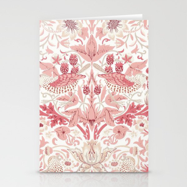 William Morris Strawberry Thief Madder Stationery Card Gallery Image 2