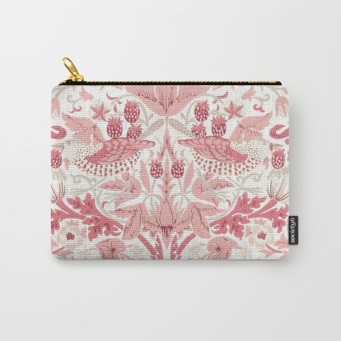 William Morris Strawberry Thief Madder Carry All Pouch Gallery Image 1