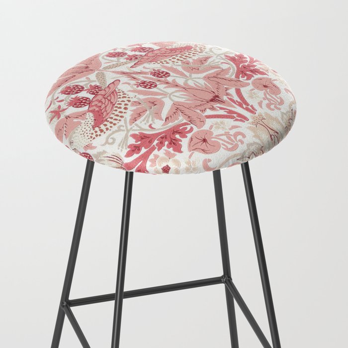 William Morris Strawberry Thief Madder Stool Gallery Image 2