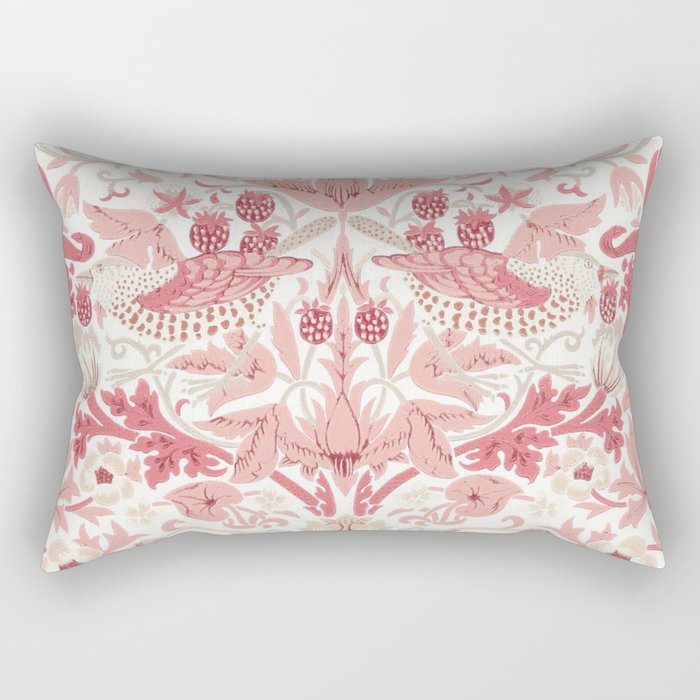 William Morris Strawberry Thief Madder Rectangular Pillow Gallery Image 1