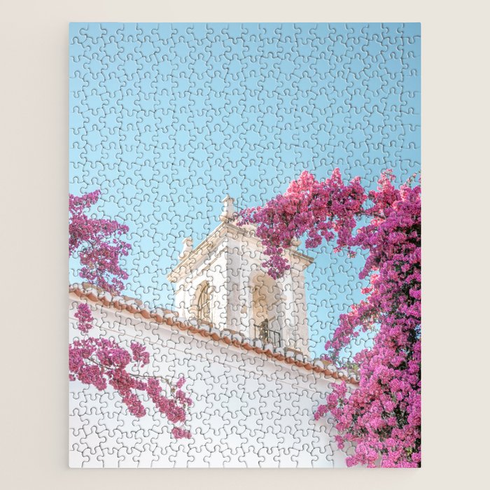 Purple and white | Alfama Lisbon Portugal fine art photography travel print Jigsaw Puzzle Gallery Image 1