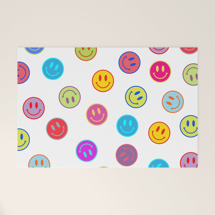 Smiley Obsessed #2 Welcome Mat Gallery Image 1
