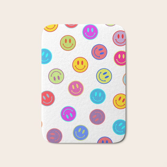 Smiley Obsessed #2 Bath Mat Gallery Image 1