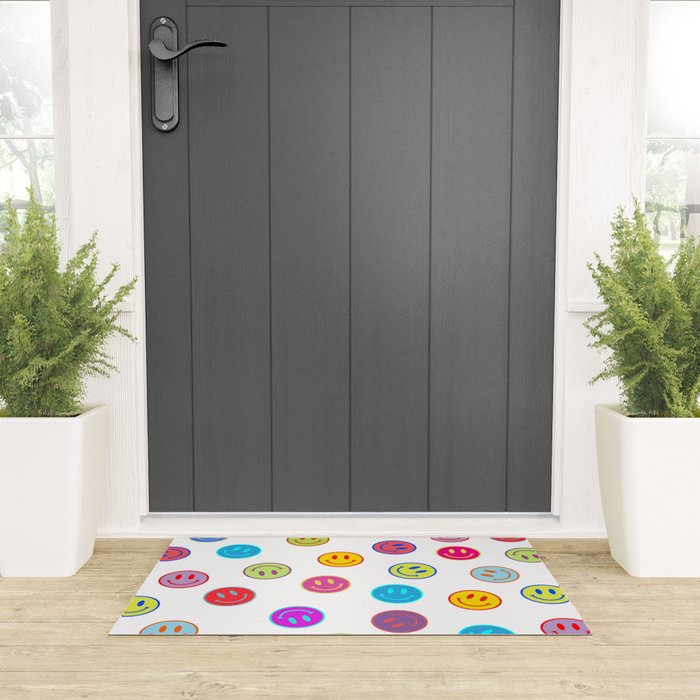 Smiley Obsessed #2 Welcome Mat Gallery Image 3