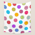 Smiley Obsessed #2 Wall Tapestry Gallery Image 4