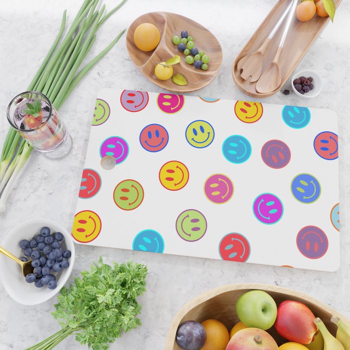 Smiley Obsessed #2 Cutting Board Gallery Image 2