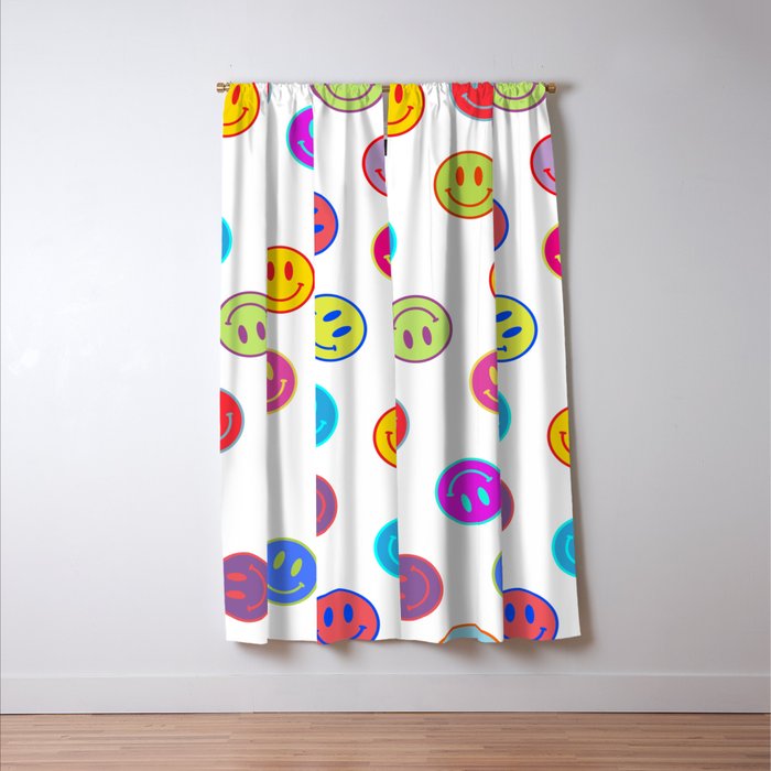 Smiley Obsessed #2 Window Curtain Gallery Image 3