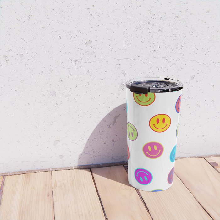 Smiley Obsessed #2 Travel Mug Gallery Image 4
