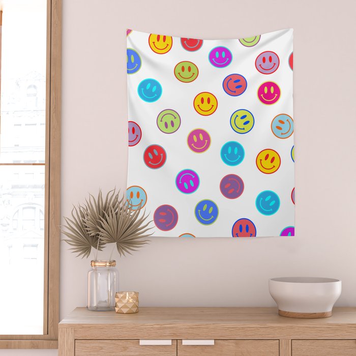 Smiley Obsessed #2 Wall Tapestry Gallery Image 2