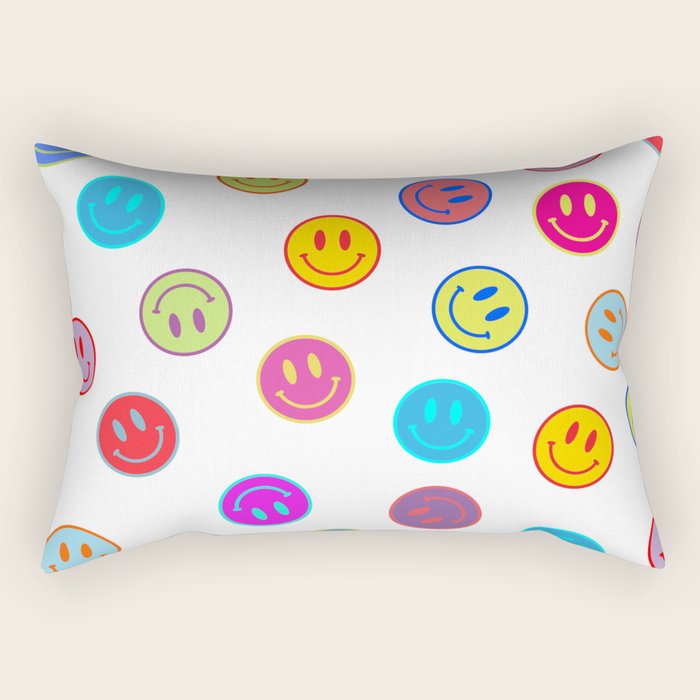 Smiley Obsessed #2 Rectangular Pillow Gallery Image 1