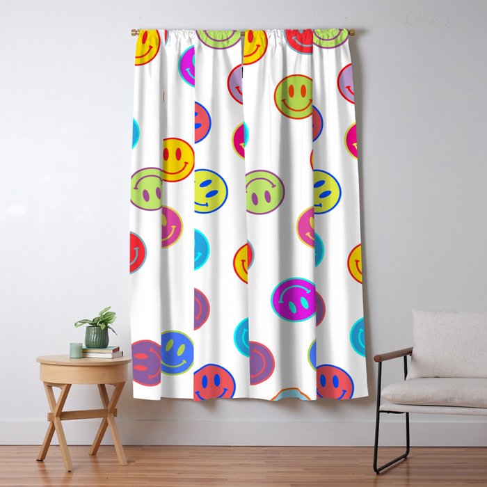 Smiley Obsessed #2 Window Curtain Gallery Image 1