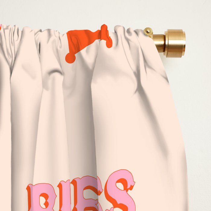 Southern Snark: Bless your heart (bright pink and orange) Window Curtain Gallery Image 2