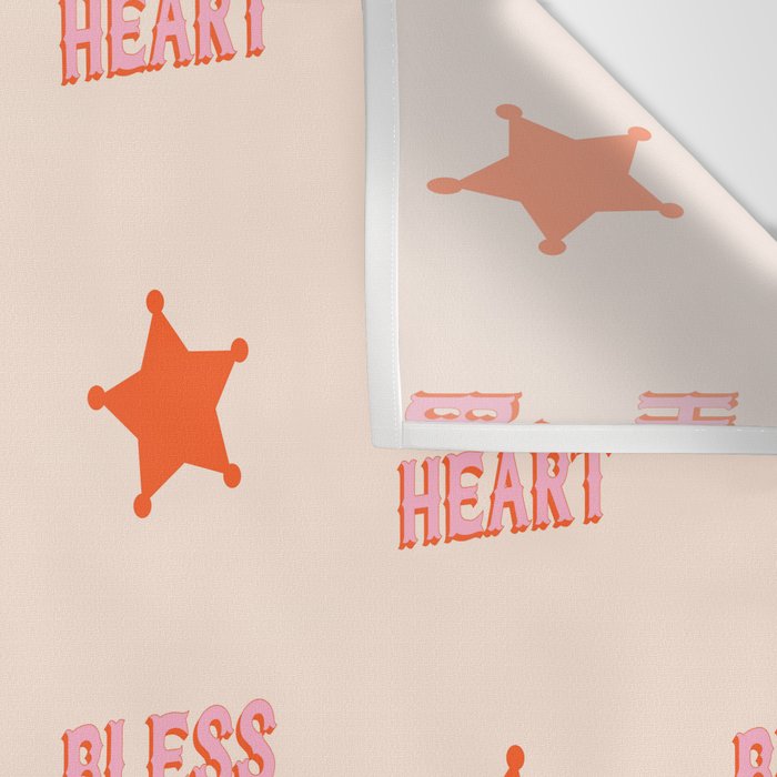 Southern Snark: Bless your heart (bright pink and orange) Wall Tapestry Gallery Image 3