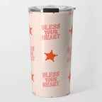 Southern Snark: Bless your heart (bright pink and orange) Travel Mug Gallery Image 1