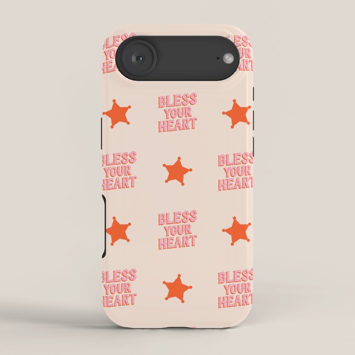 Southern Snark: Bless your heart (bright pink and orange) iPhone Case Gallery Image 2