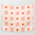 Southern Snark: Bless your heart (bright pink and orange) Wall Tapestry Gallery Image 4