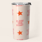 Southern Snark: Bless your heart (bright pink and orange) Travel Mug Gallery Image 2