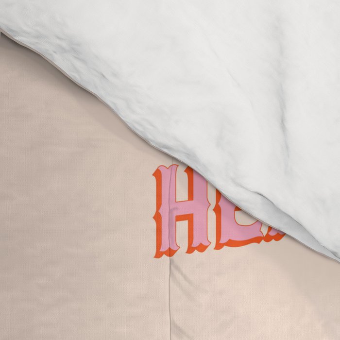 Southern Snark: Bless your heart (bright pink and orange) Comforter Gallery Image 4