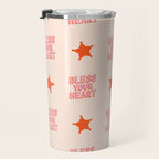 Southern Snark: Bless your heart (bright pink and orange) Travel Mug Gallery Image 3