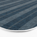 ivy stripes - navy blue Bath Mat Gallery Image 3