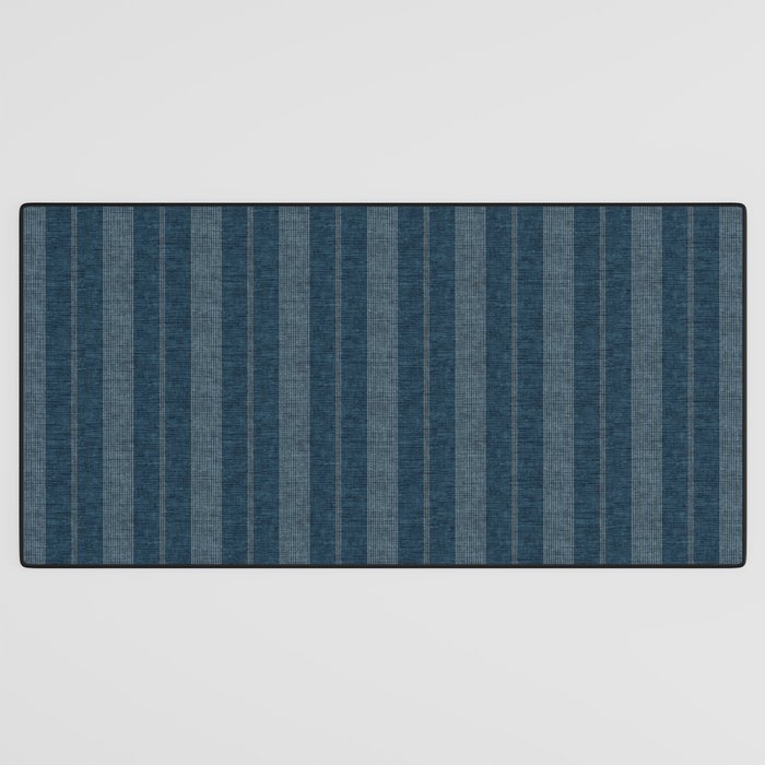 ivy stripes - navy blue Desk Mat Gallery Image 3