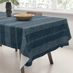 ivy stripes - navy blue Tablecloth Gallery Image 3