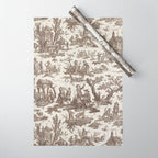 Antique 18th Century Pastoral Dancing French Tapestry Wrapping Paper Gallery Image 1