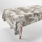 Antique 18th Century Pastoral Dancing French Tapestry Tablecloth Gallery Image 1