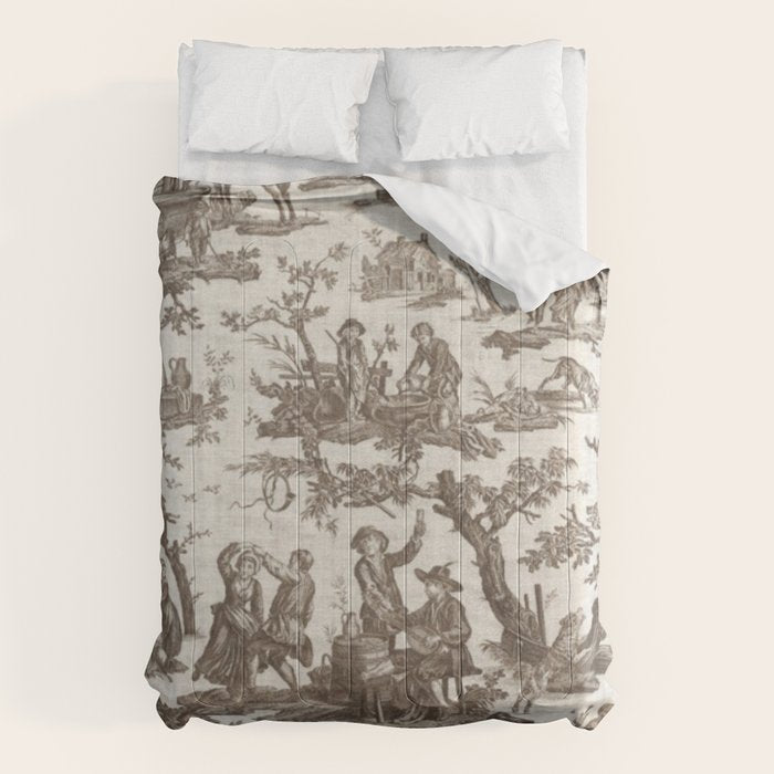 Antique 18th Century Pastoral Dancing French Tapestry Comforter Gallery Image 6