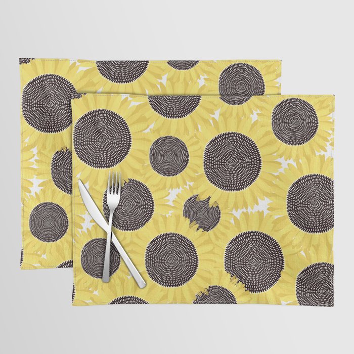 Sunflowers pattern Placemat Gallery Image 1