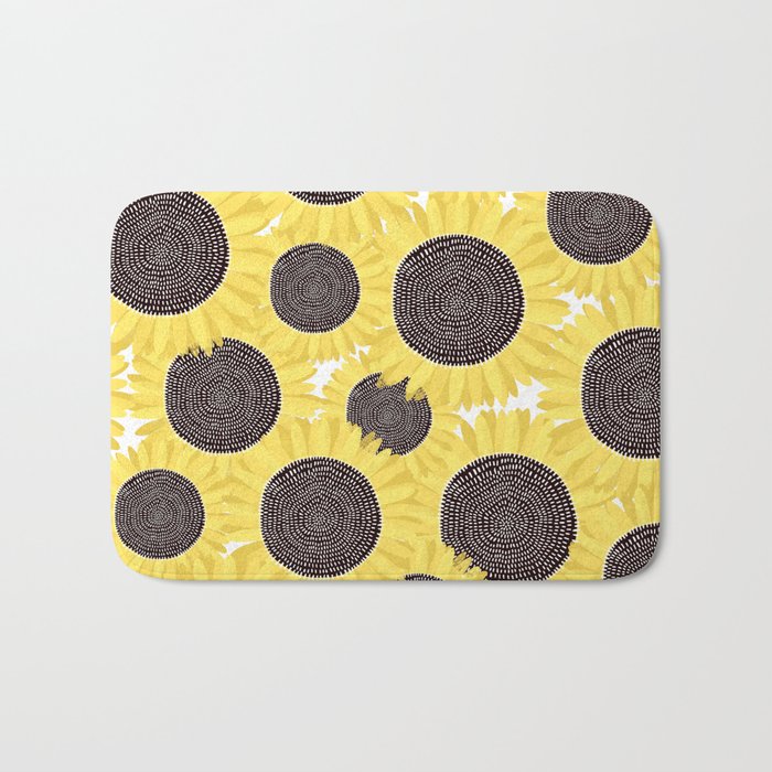 Sunflowers pattern Bath Mat Gallery Image 1