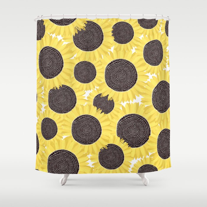 Sunflowers pattern Shower Curtain Gallery Image 1