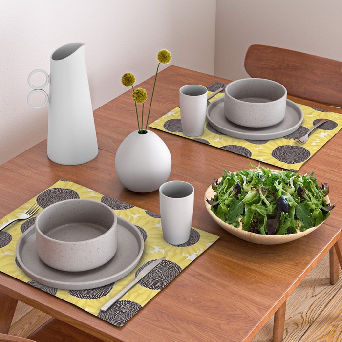 Sunflowers pattern Placemat Gallery Image 2