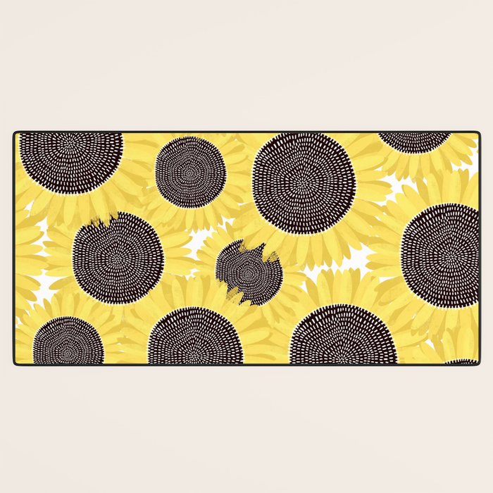 Sunflowers pattern Desk Mat Gallery Image 3