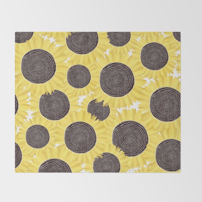 Sunflowers pattern Throw Blanket Gallery Image 2
